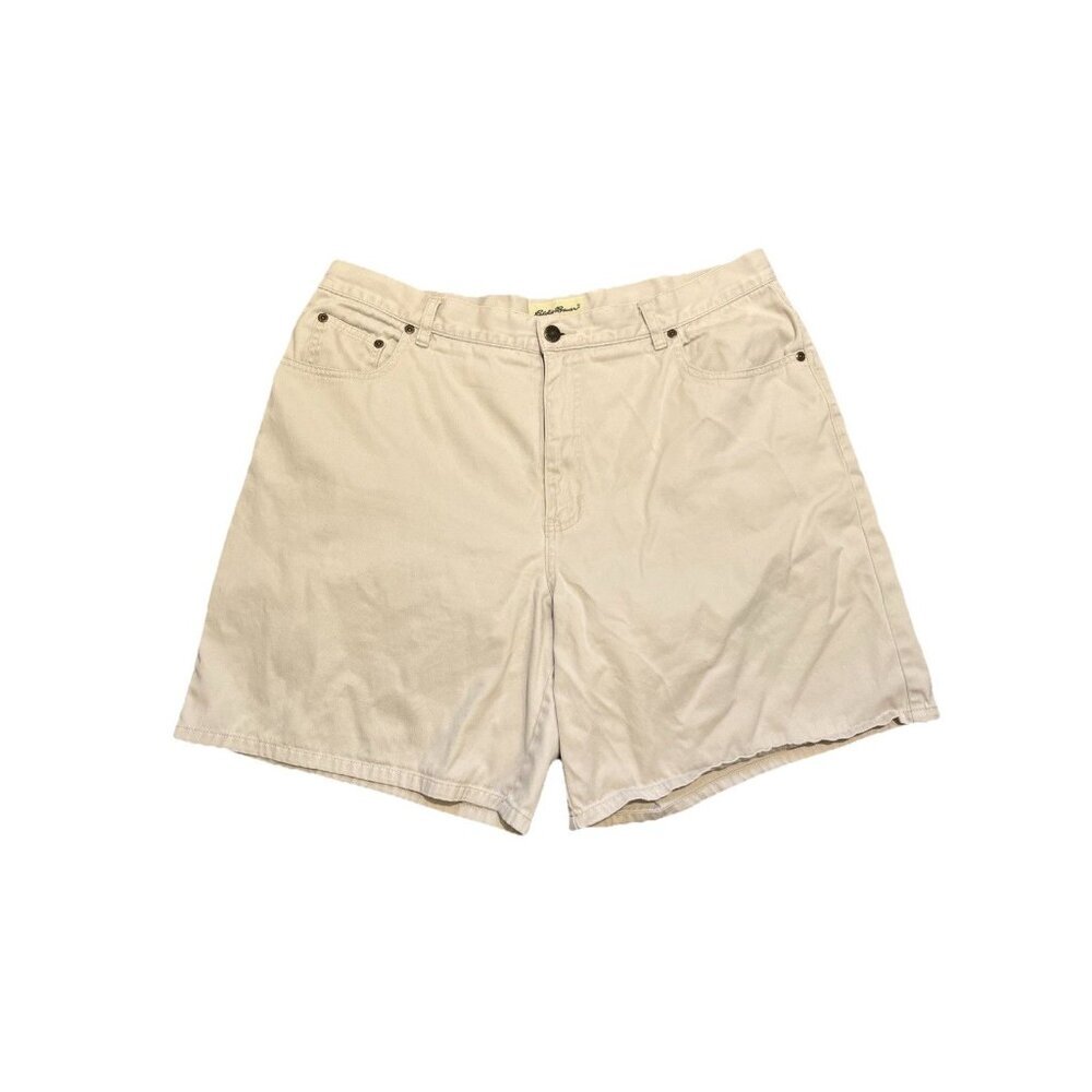 Eddie‎ Bauer Shorts Women's Size 18 Cream Casual 100% Cotton Outdoors Summertime
